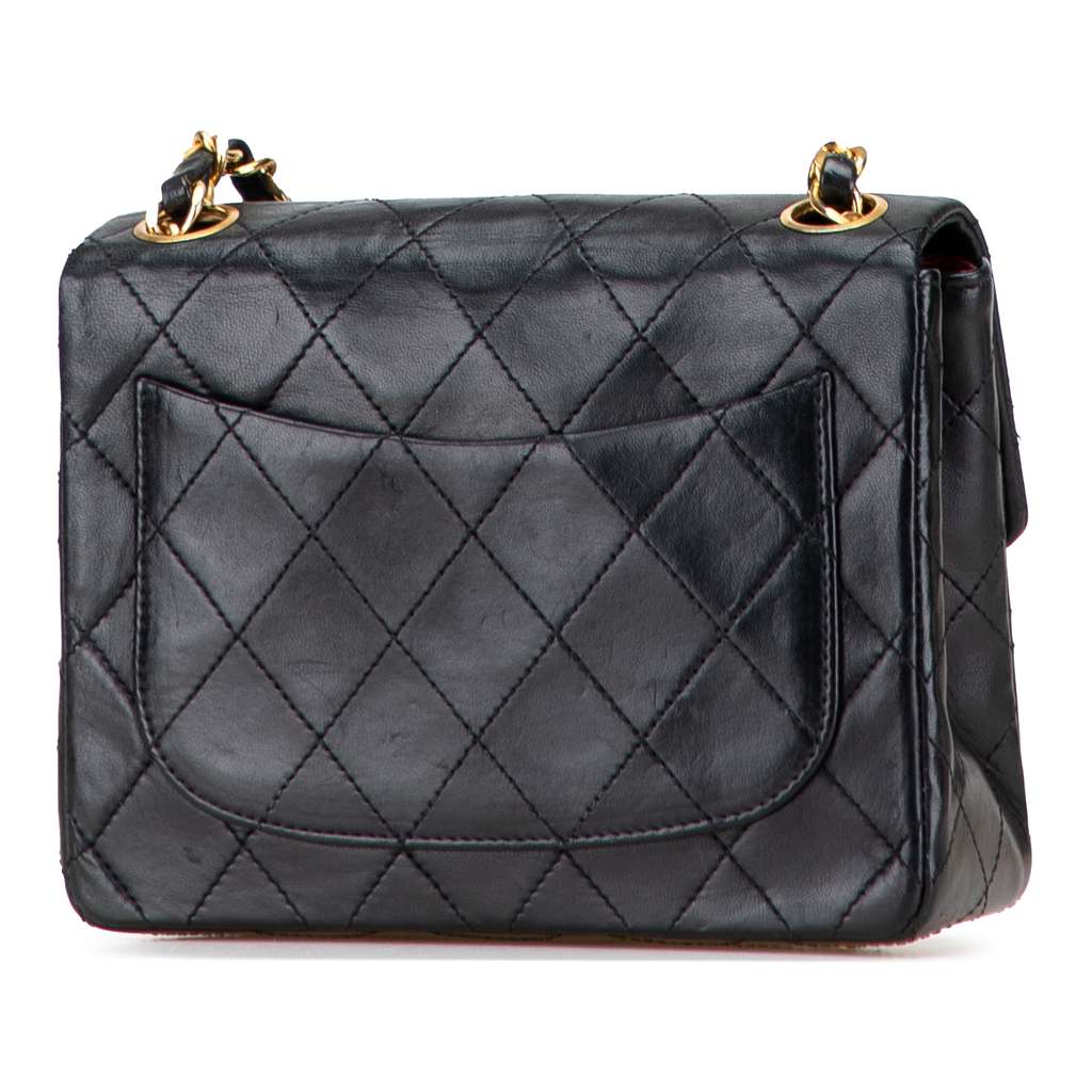 Chanel Mini Square Classic Lambskin Single Flap - Back view