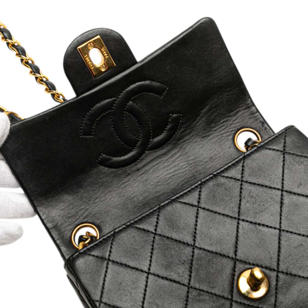 Chanel Mini Square Classic Lambskin Single Flap - Image 10