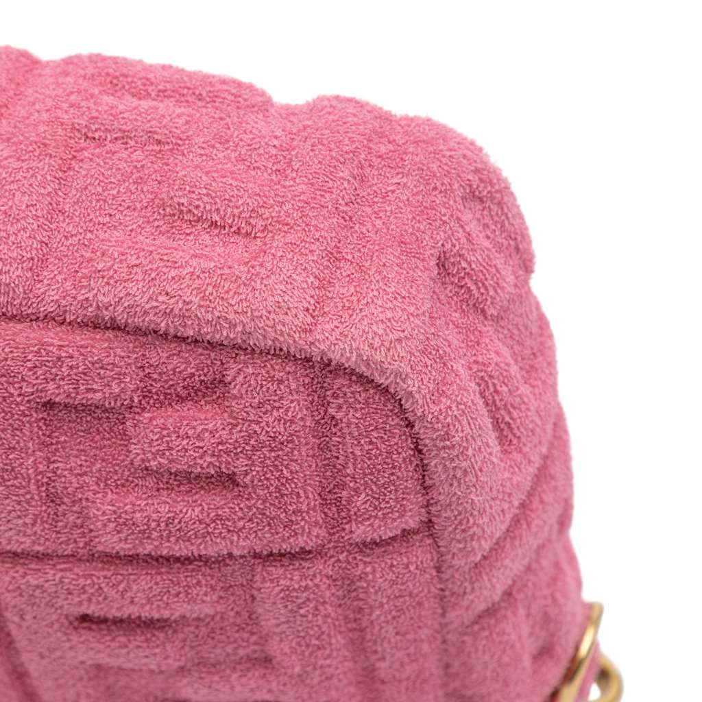 Fendi Zucca Embossed Terry Cloth Baguette Satchel - Detail 2