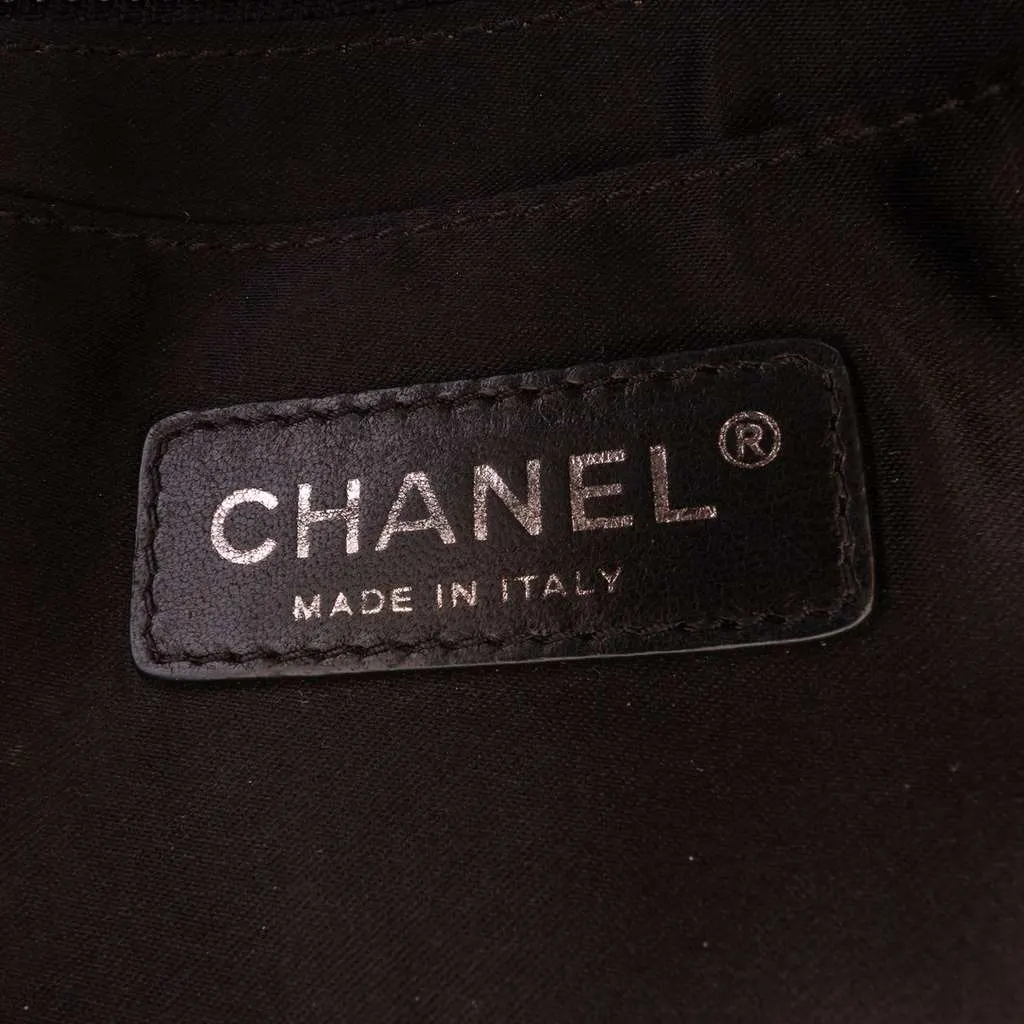 Chanel Jumbo Patchwork Tweed Flap Black Tweed Good - Box View
