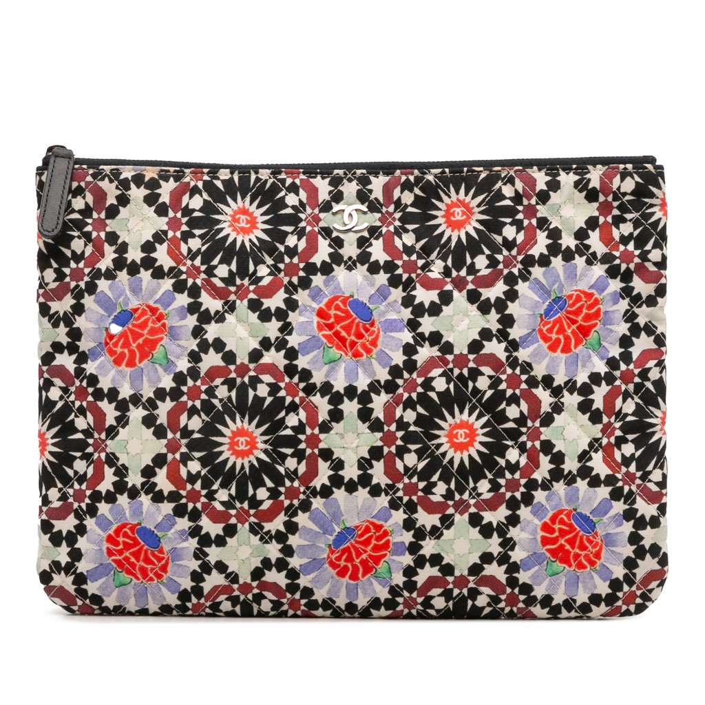 Chanel Paris Dubai Medium Printed Canvas Cosmetic Case