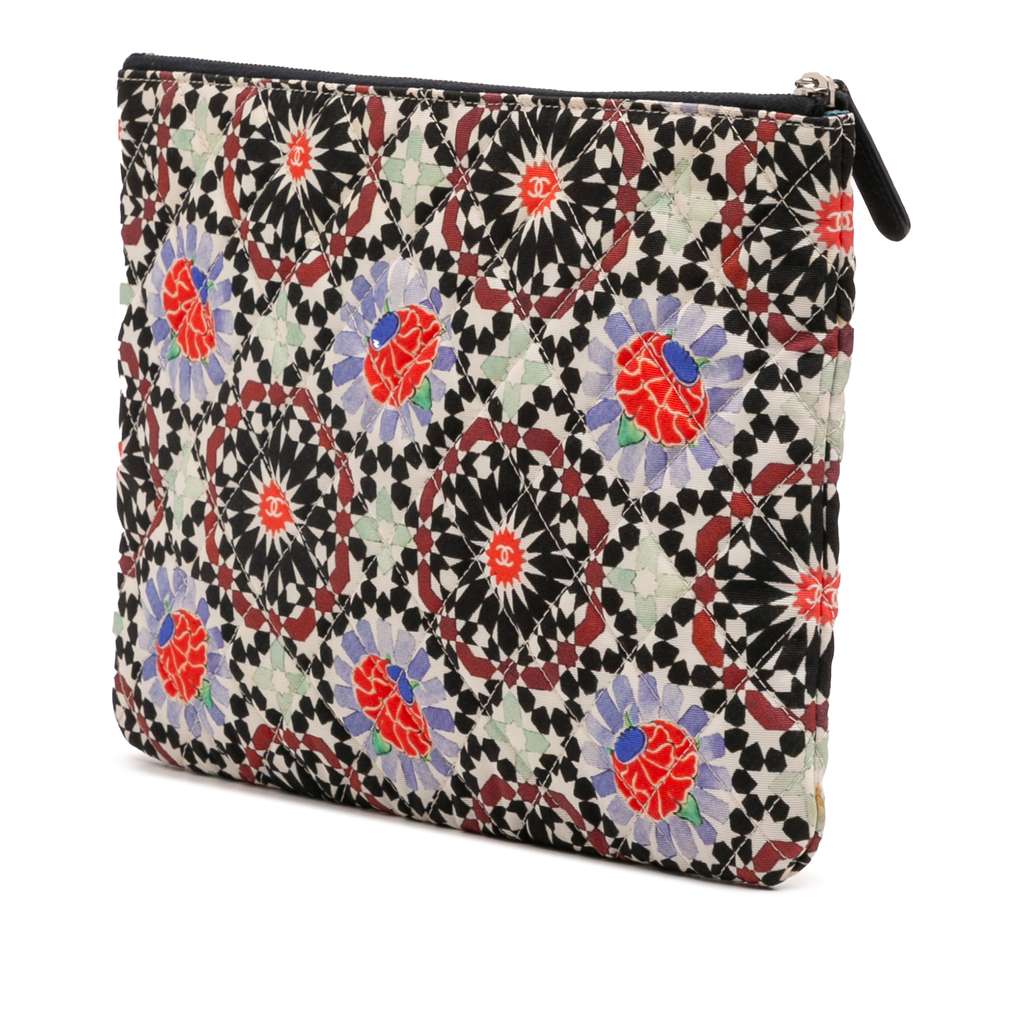 Chanel Paris Dubai Medium Printed Canvas Cosmetic Case - Back view