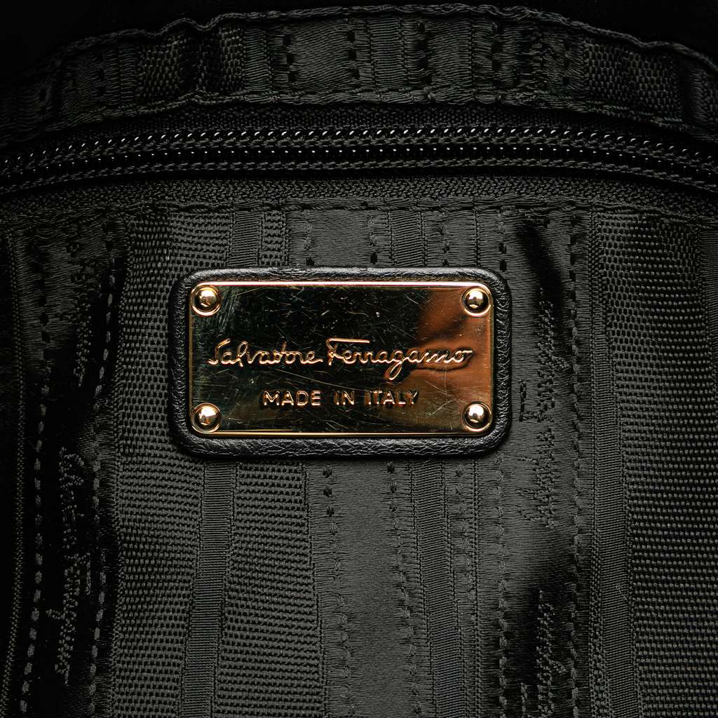 Salvatore Ferragamo Leather Vara Shoulder Bag - Side view