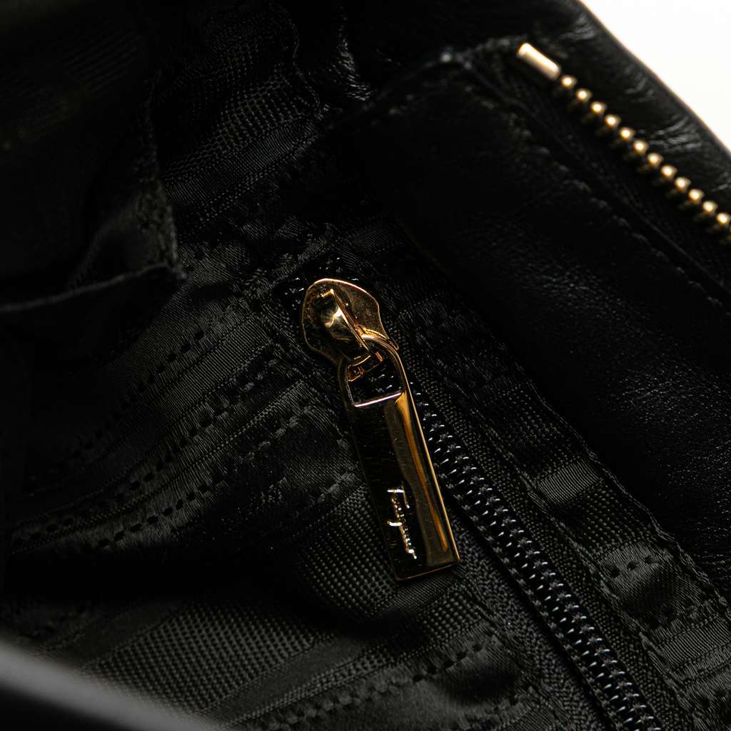 Salvatore Ferragamo Leather Vara Shoulder Bag - Detail 2