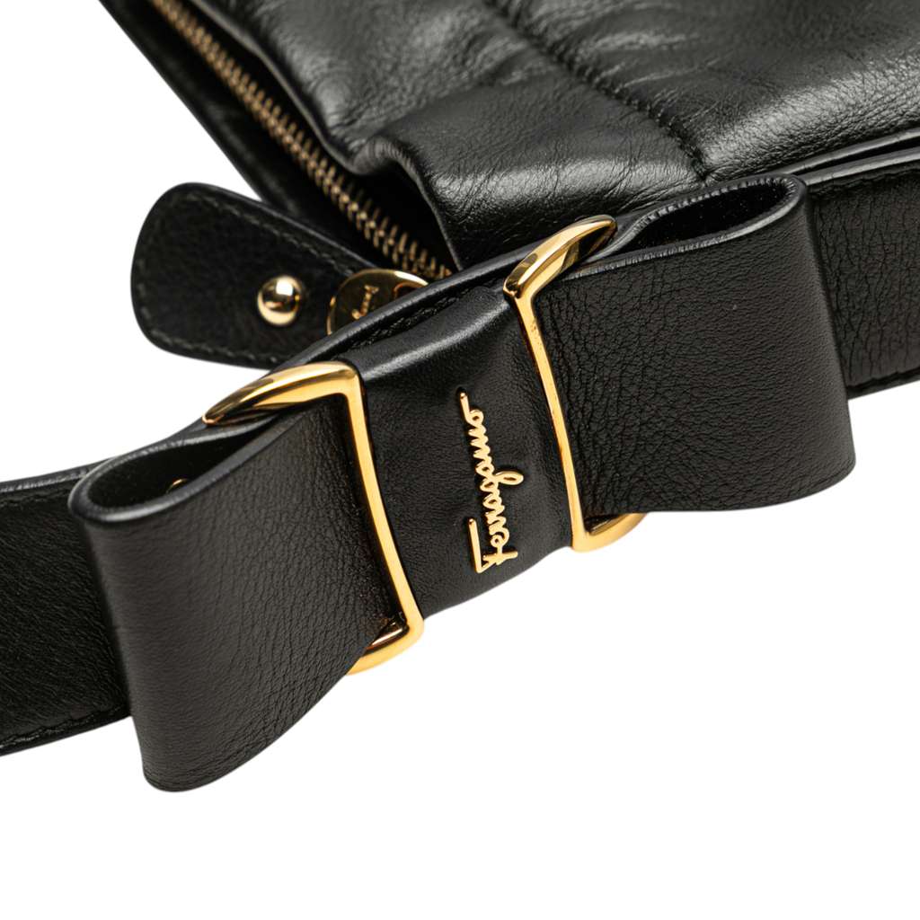 Salvatore Ferragamo Leather Vara Shoulder Bag - Image 10