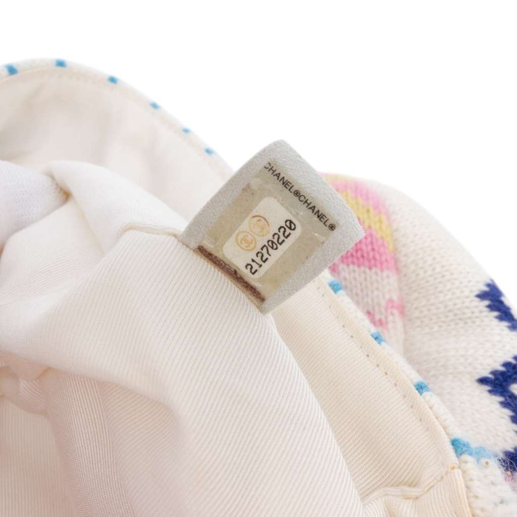 Chanel Medium Classic Multicolor Cashmere Knit Single Flap - 5