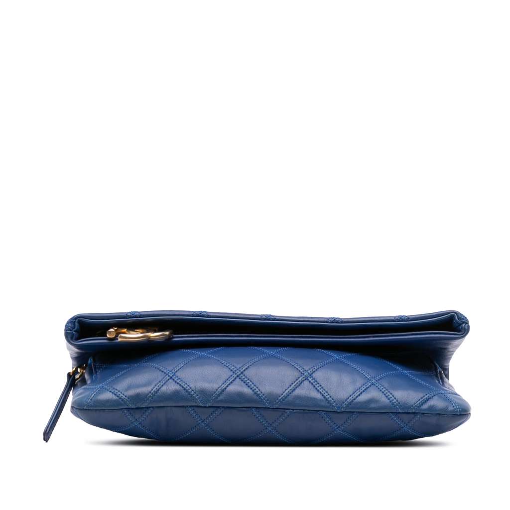 Chanel CC Quilted Lambskin Foldover Clutch - 3