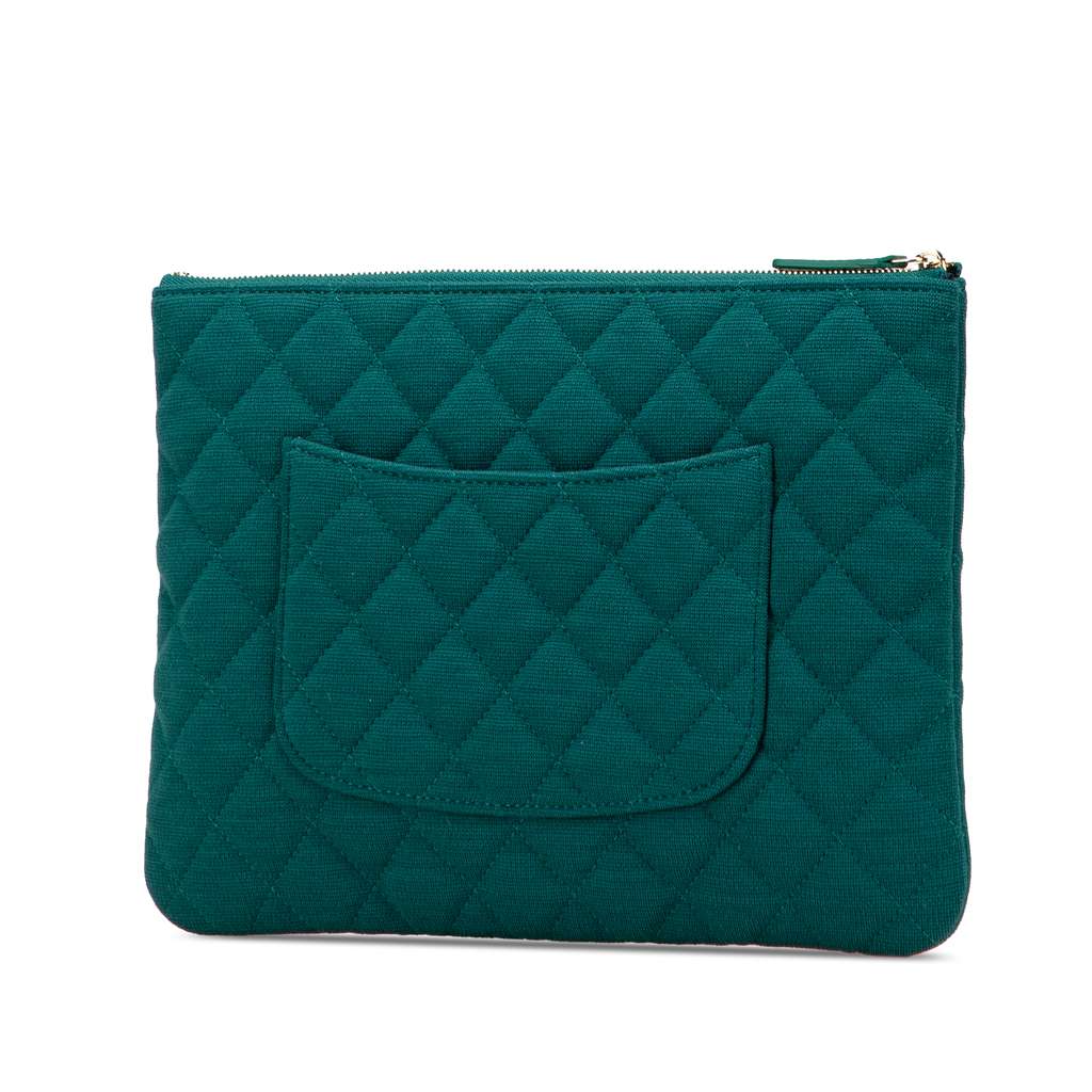 Chanel Medium Quilted Jersey O Case Clutch - 2