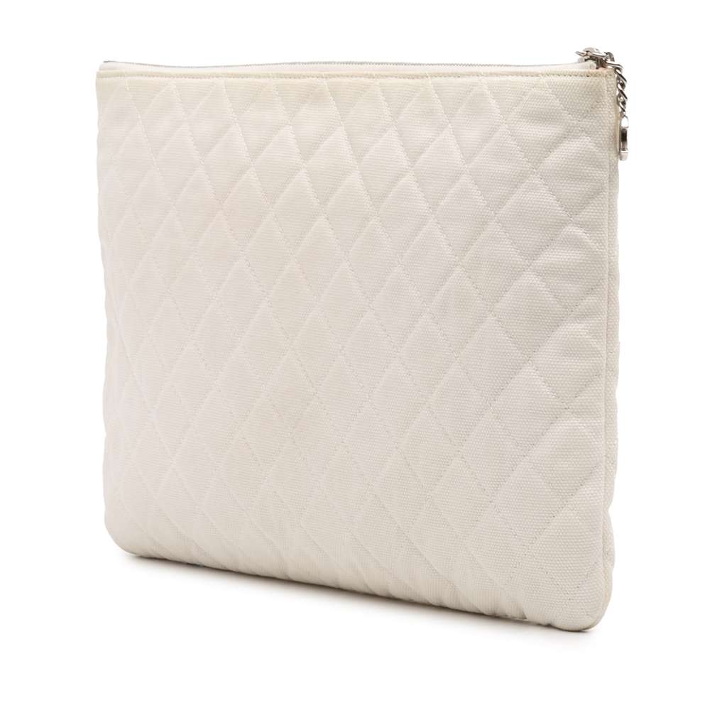 Chanel Large Quilted Printed Canvas Coco Cuba Libre O Case Clutch - Back view