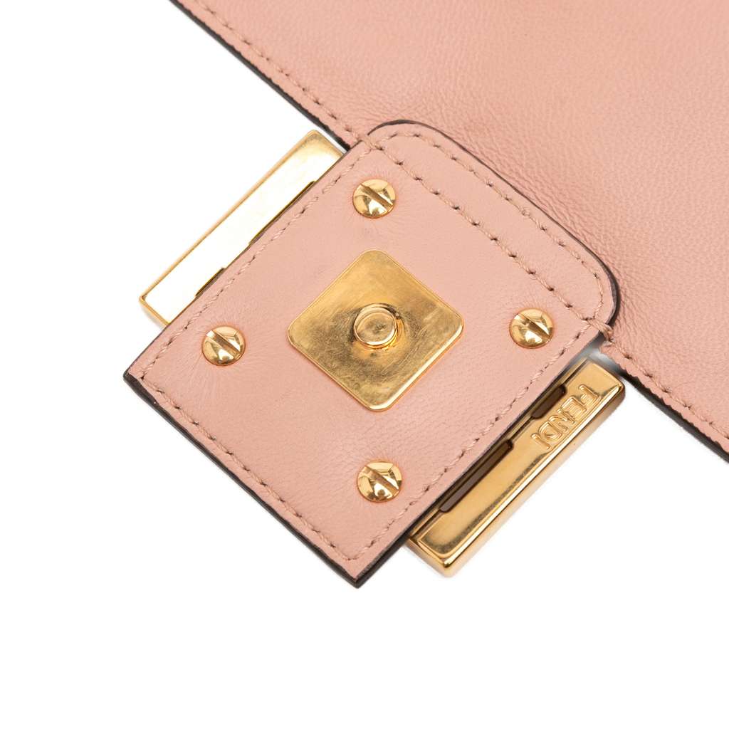 Fendi Zucca Embossed Leather Baguette Satchel - Image 11