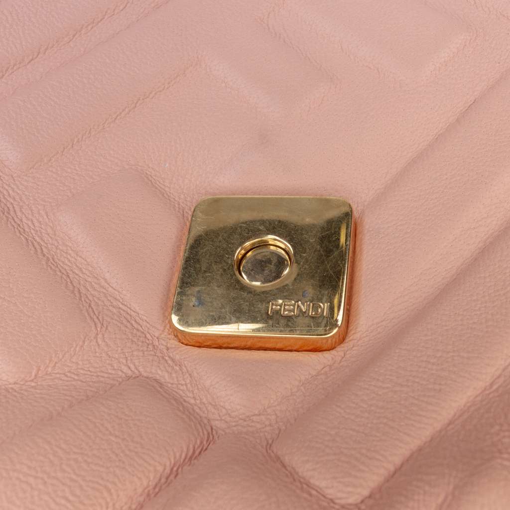 Fendi Zucca Embossed Leather Baguette Satchel - Image 12