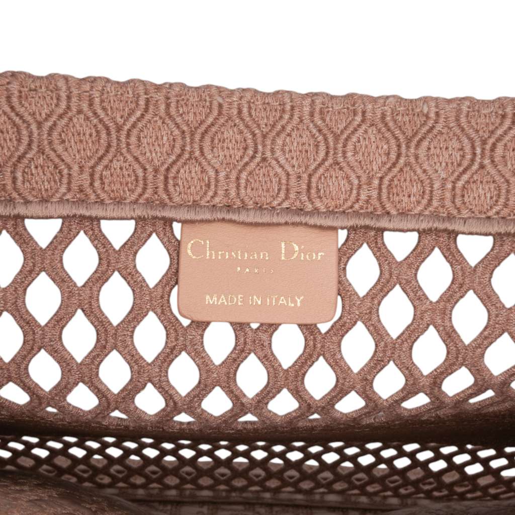 Dior Medium Embroidered Mesh Book Tote - Side view