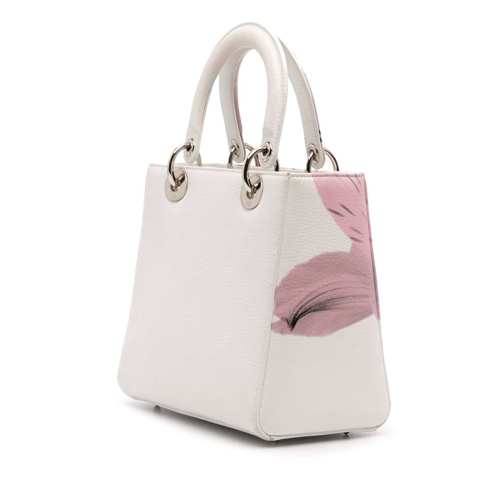 Dior Medium Deerskin Floral Printed Lady Dior - Back view