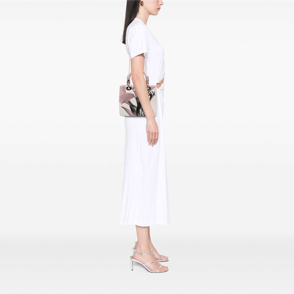 Dior Medium Deerskin Floral Printed Lady Dior - Image 13
