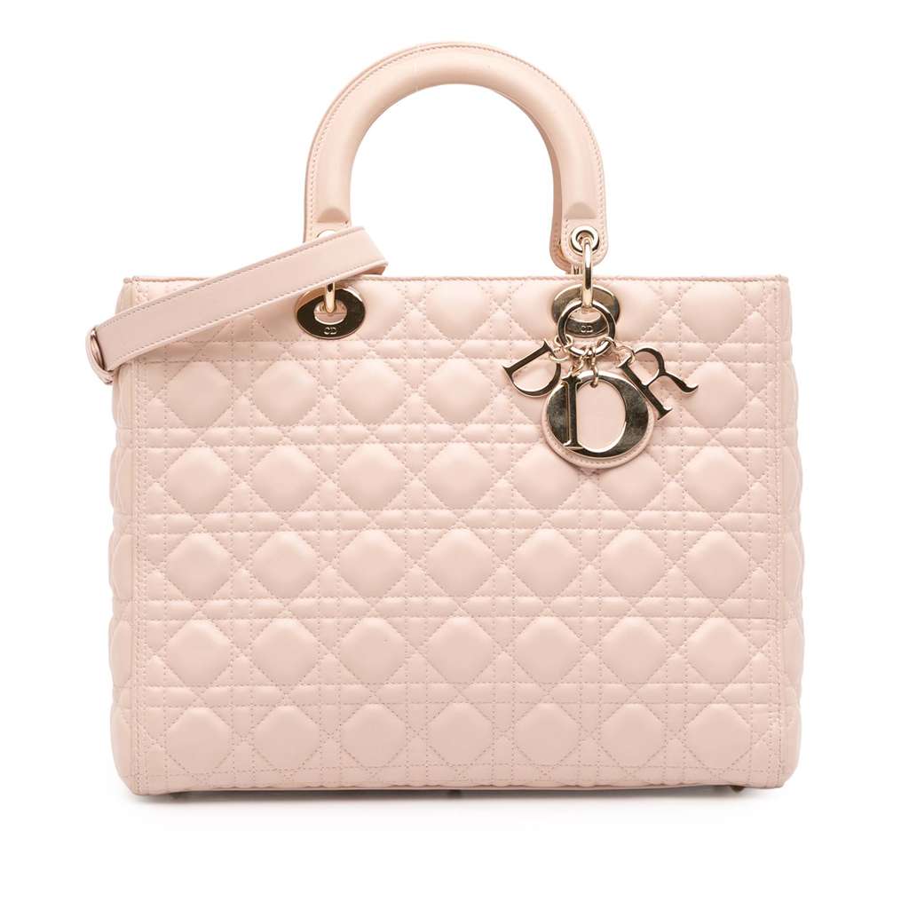 Dior Large Lambskin Cannage Lady Dior