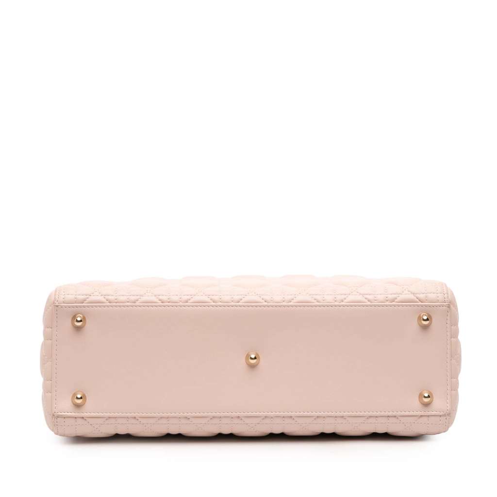 Dior Large Lambskin Cannage Lady Dior - Image 6