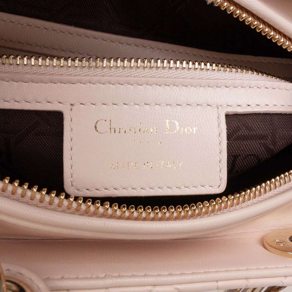 Dior Large Lambskin Cannage Lady Dior - Side view