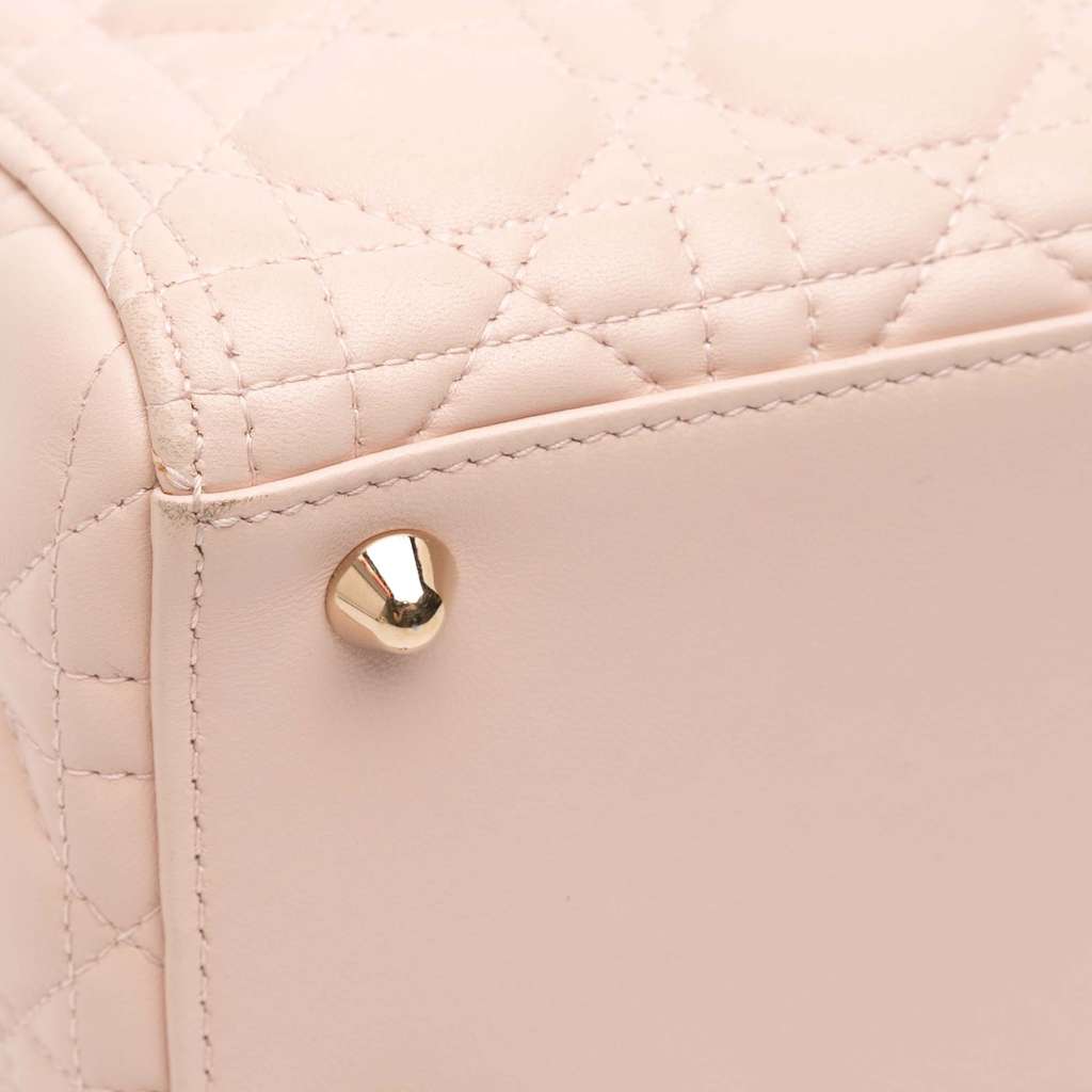 Dior Large Lambskin Cannage Lady Dior - Image 10