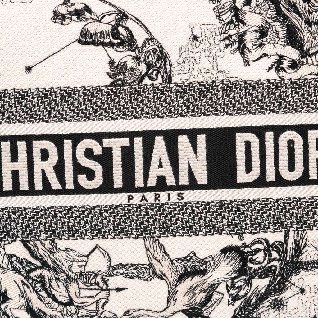 Dior Large Canvas Embroidered Zodiac Toile De Jouy Book Tote - Detail 2