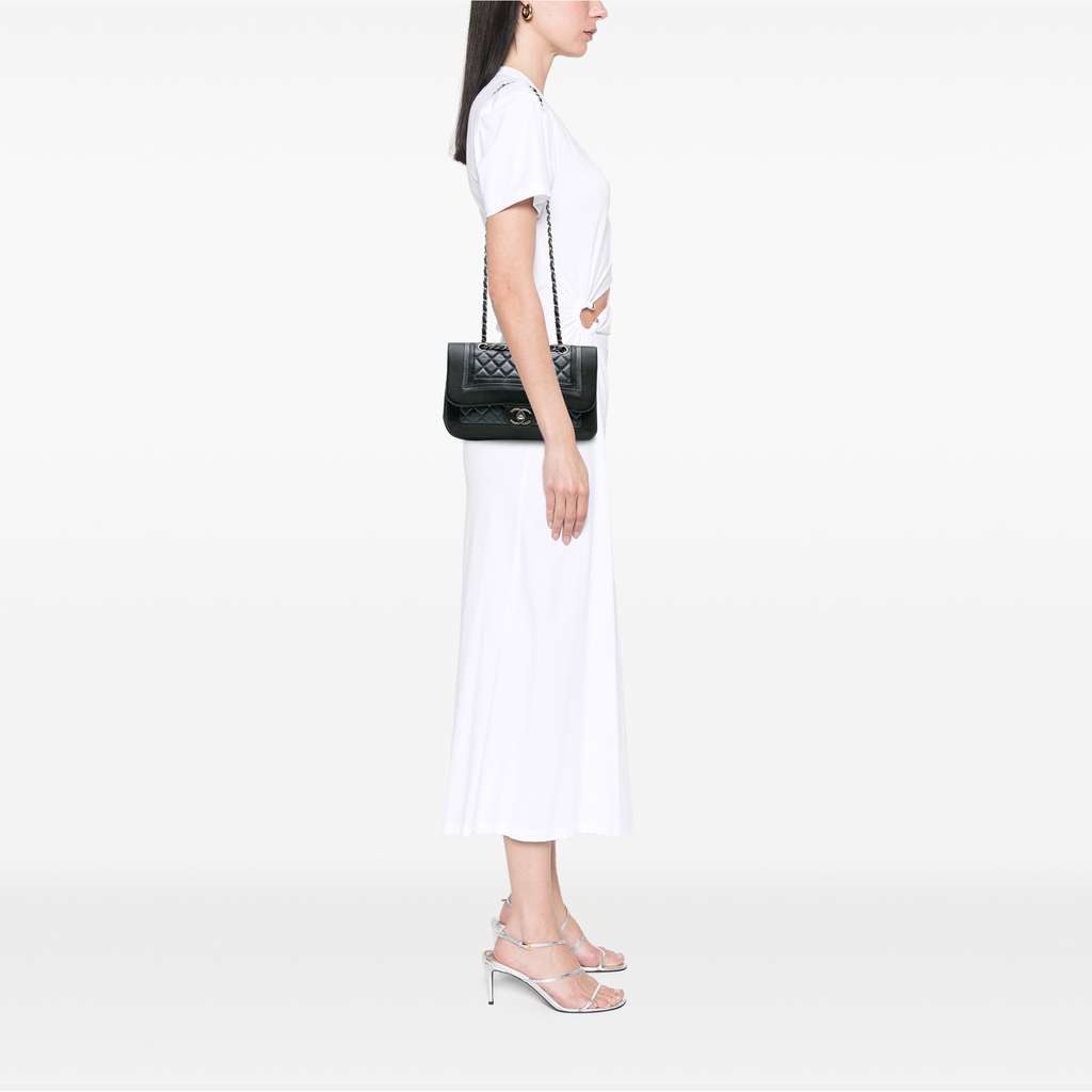 Chanel Medium Bicolor Quilted Calfskin Flap - Image 14