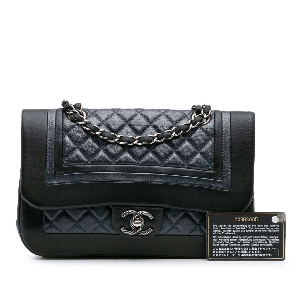 Chanel Medium Bicolor Quilted Calfskin Flap - Image 15