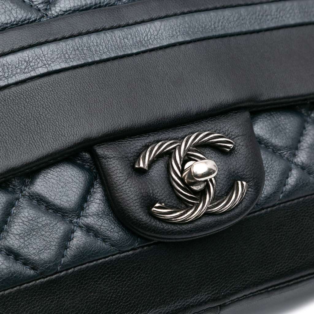 Chanel Medium Bicolor Quilted Calfskin Flap - Image 10