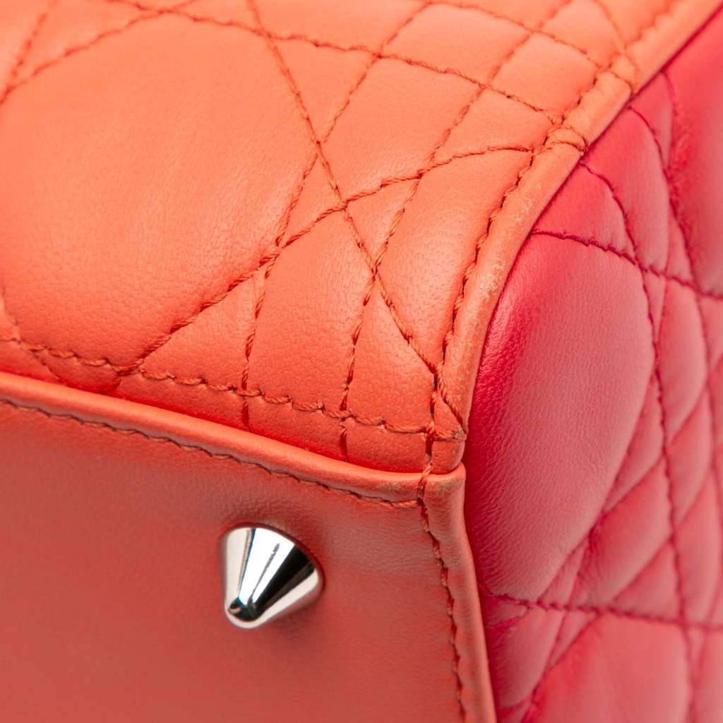 Dior Medium Bicolor Lambskin Cannage Lady Dior - Image 13