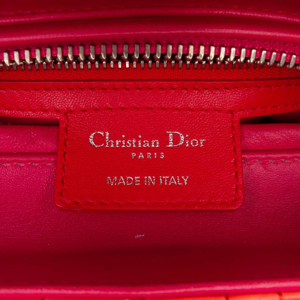 Dior Medium Bicolor Lambskin Cannage Lady Dior - Side view