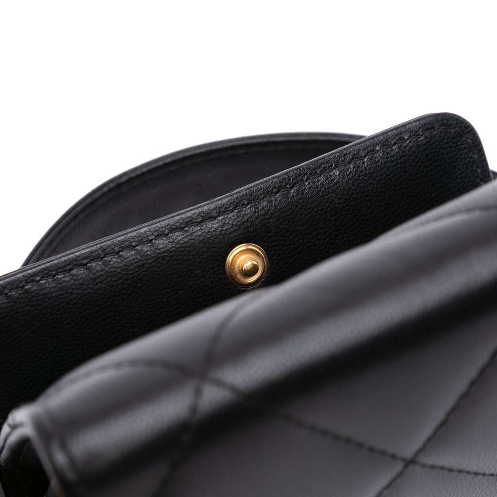 Chanel Lambskin 19 Flap Coin Purse With Chain - Image 10