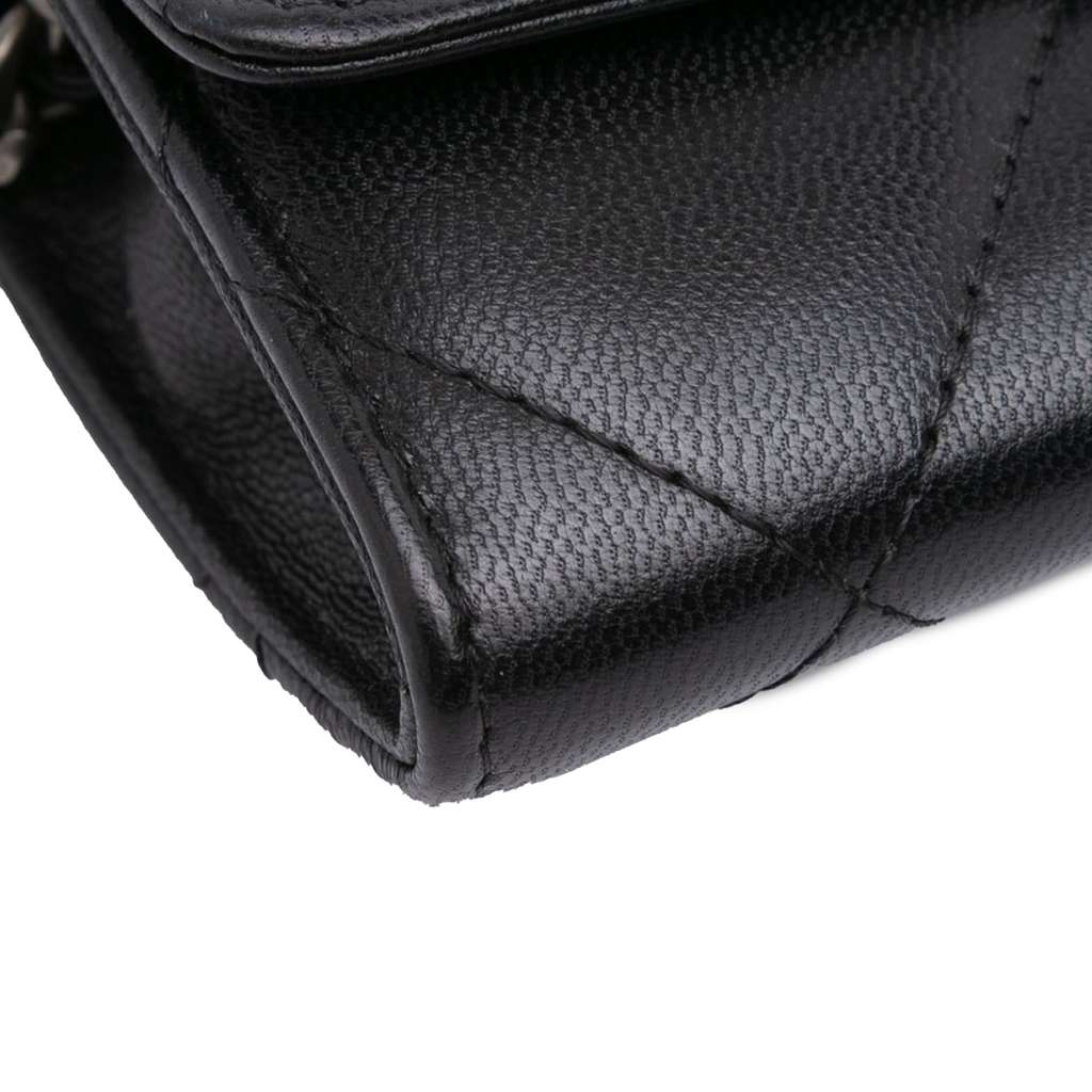 Chanel Lambskin 19 Flap Coin Purse With Chain - Image 11