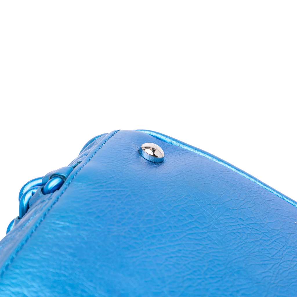 Chanel Medium Cracked Metallic Calfskin Modern Chain Tote - Image 10