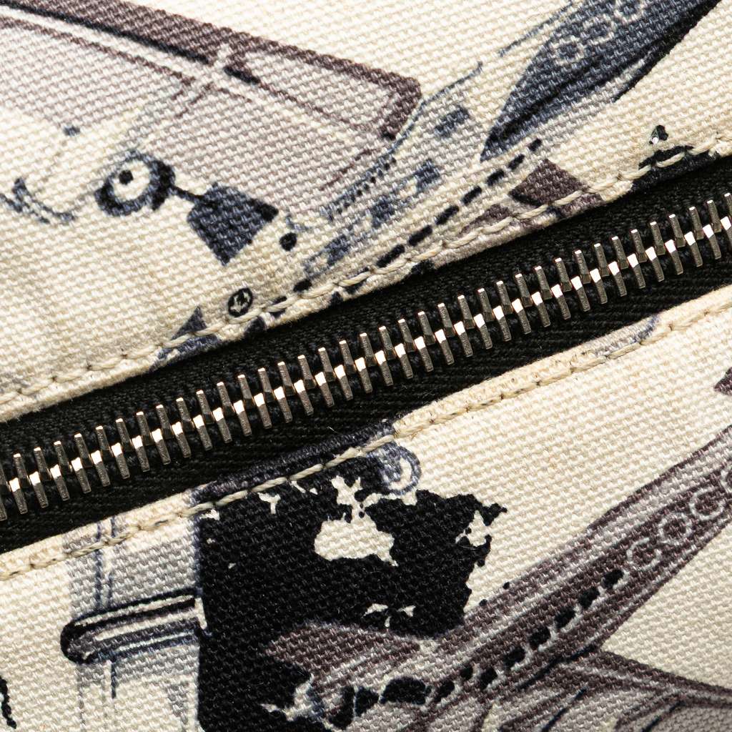 Chanel Printed Canvas Coco Airline Handbag - Image 10