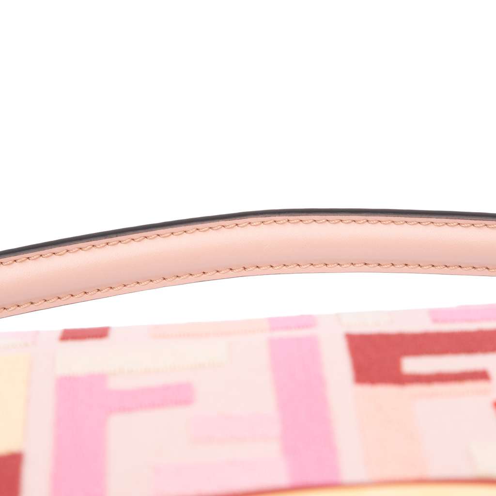 Fendi Zucca Embroidered Canvas Baguette Satchel - Image 11