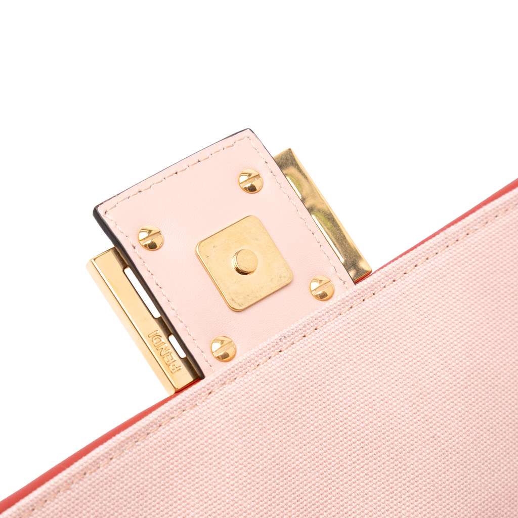 Fendi Zucca Embroidered Canvas Baguette Satchel - Image 12