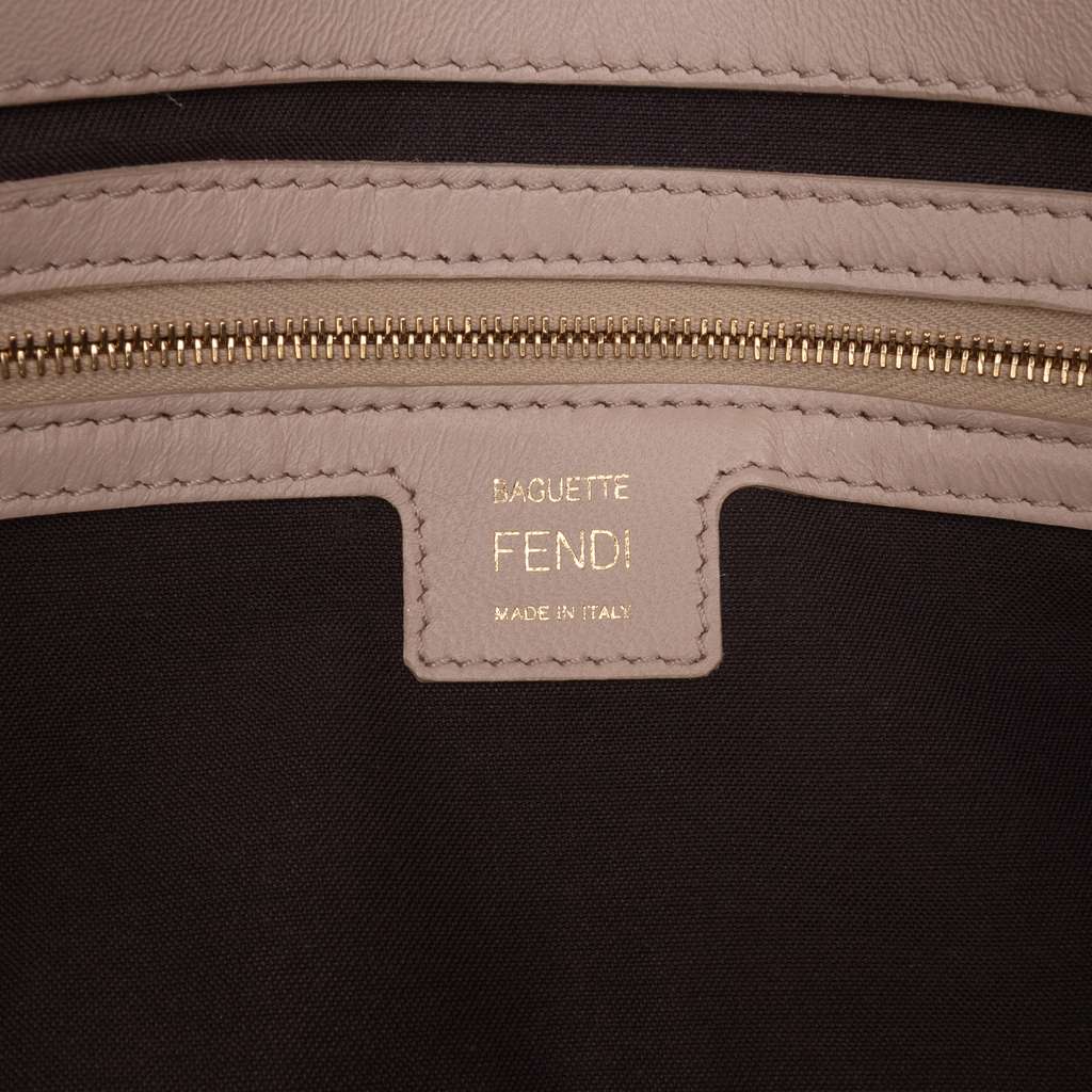 Fendi Zucca Embossed Leather Baguette Satchel - 5
