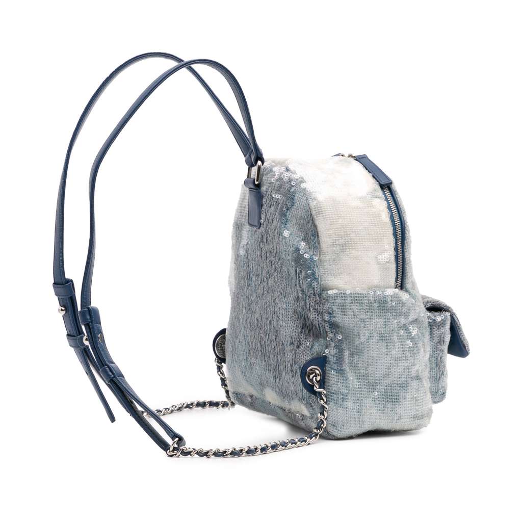 Chanel Sequin Waterfall Backpack - Back view