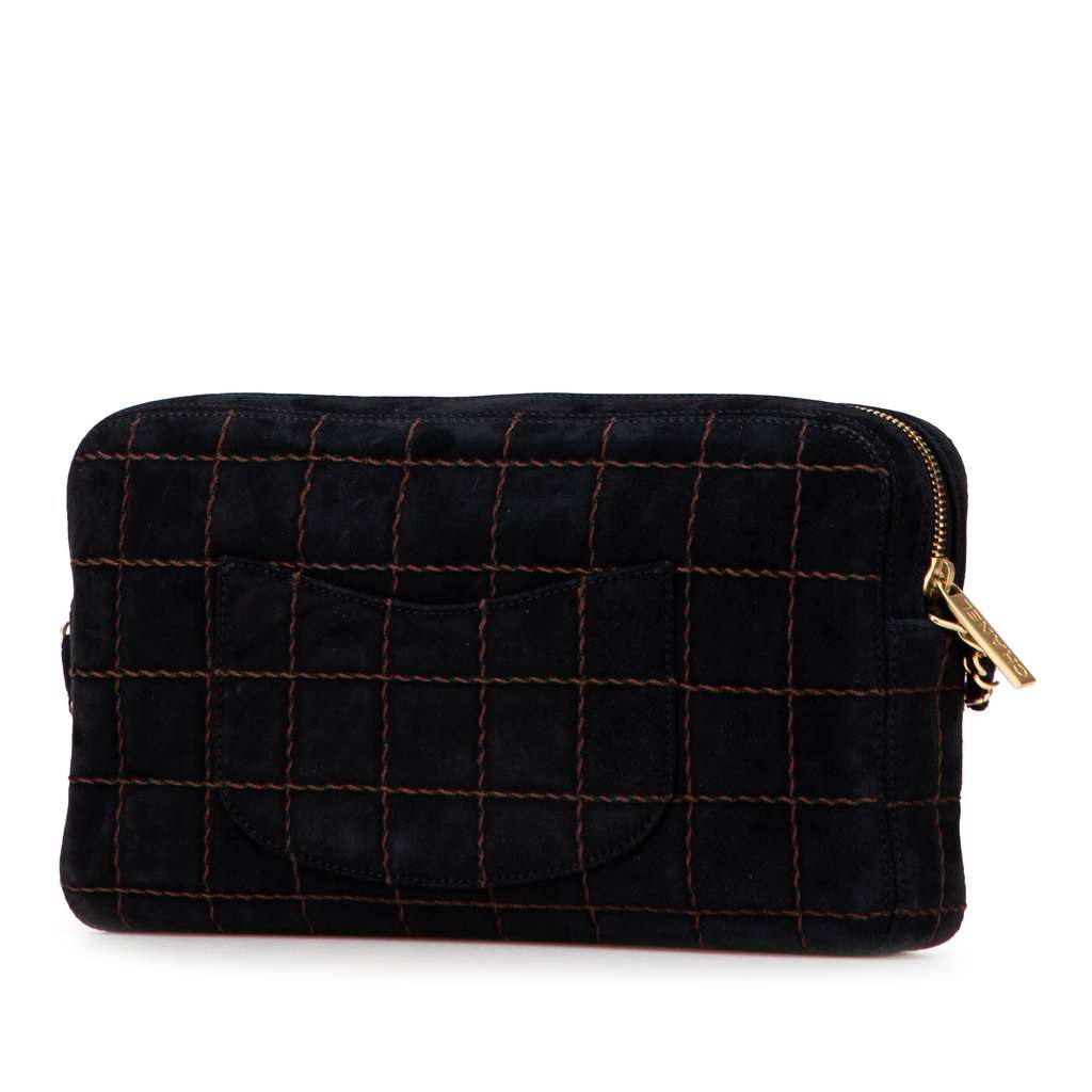 Chanel CC Chocolate Bar Suede Chain Camera Bag - 2