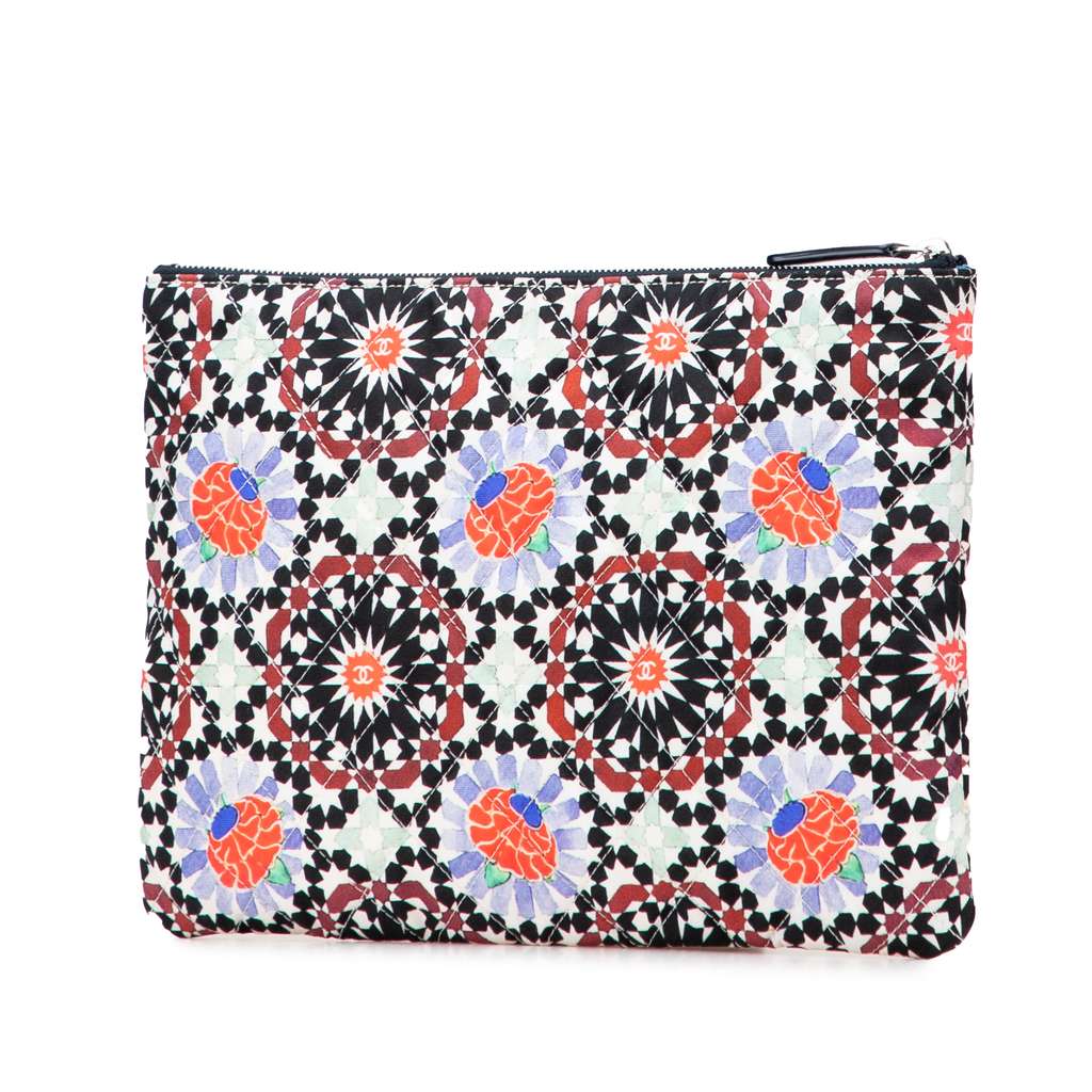 Chanel Paris Dubai Medium Printed Canvas Cosmetic Case - Back view