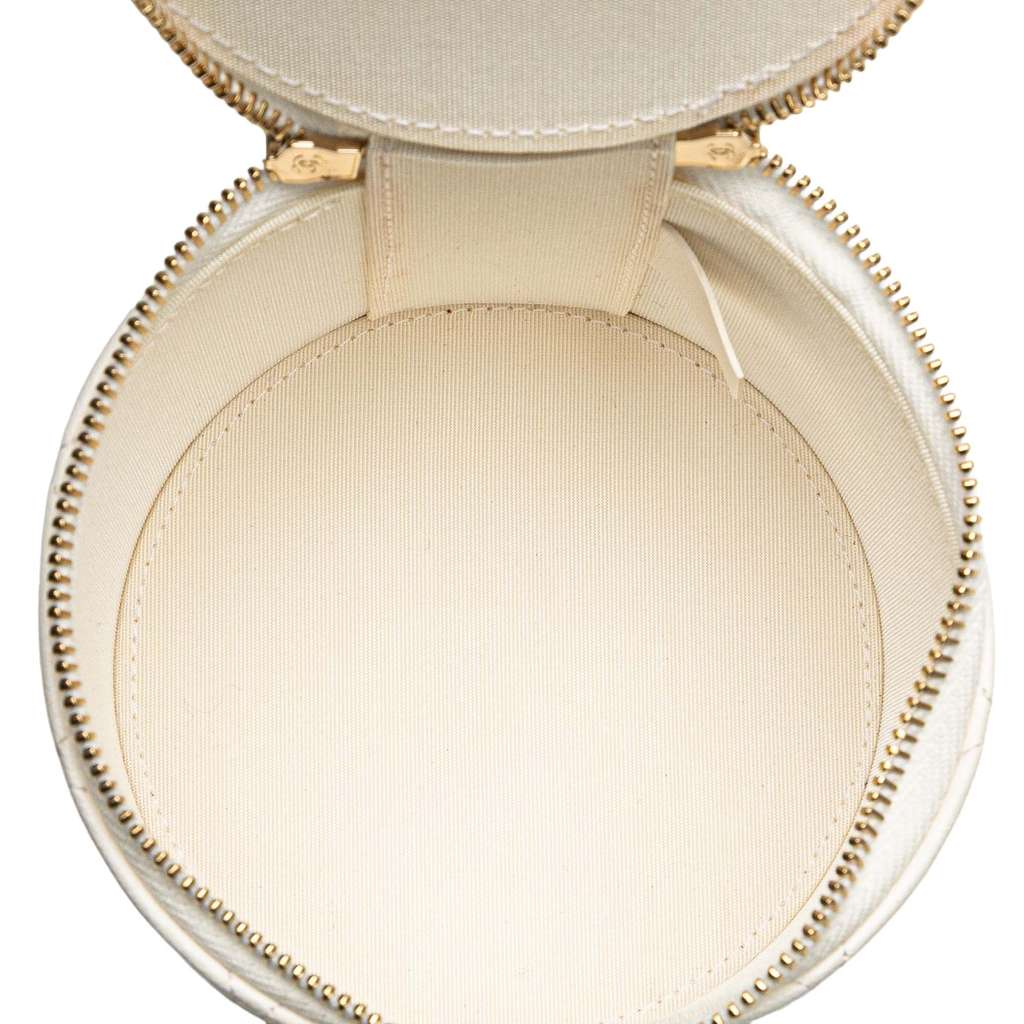 Chanel Quilted Lambskin Leather Chain and Charm Vanity Case - 4