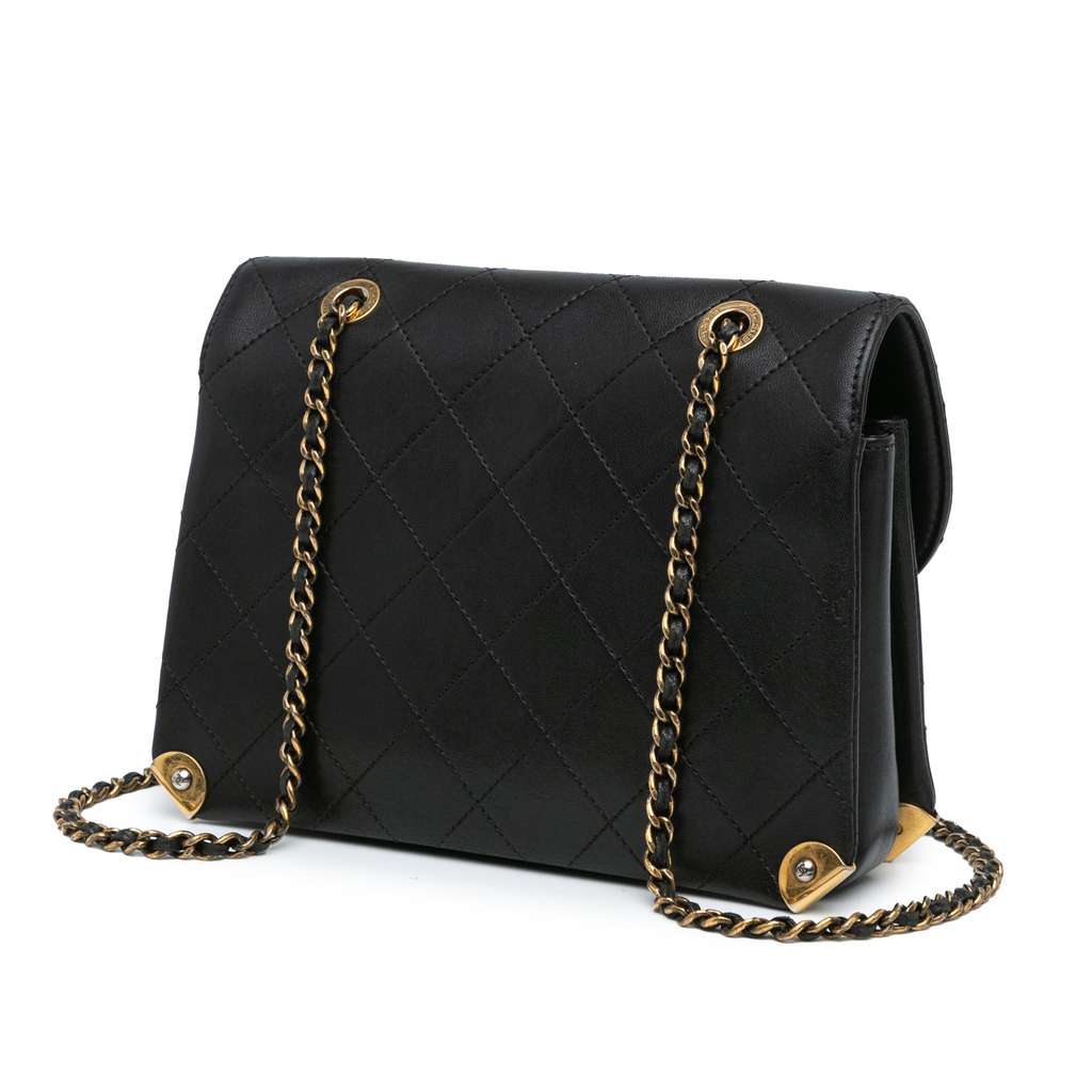 Chanel Quilted Shiny Lambskin Around The Corner Flap - 2