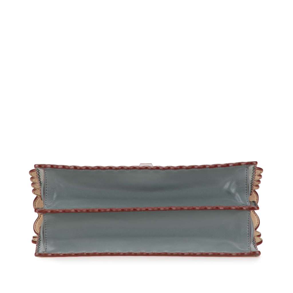 Fendi Medium Scalloped Leather Studded Kan I Satchel - 3