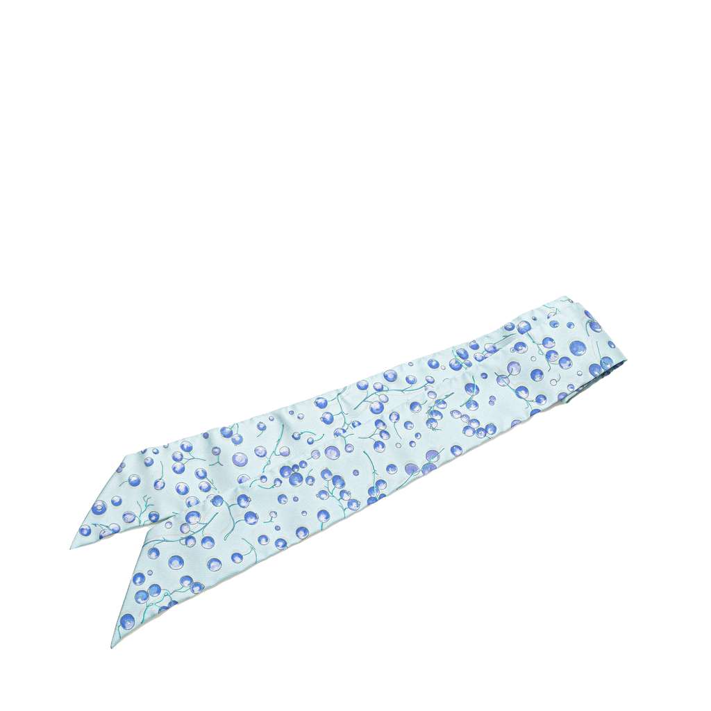 Hermès Red Berries Silk Twilly Scarf