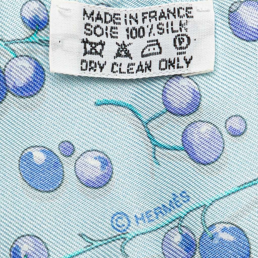 Hermès Red Berries Silk Twilly Scarf - Back view