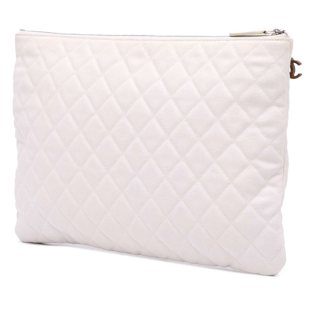 Chanel Large Quilted Printed Canvas Coco Cuba Libre O Case Clutch - 2