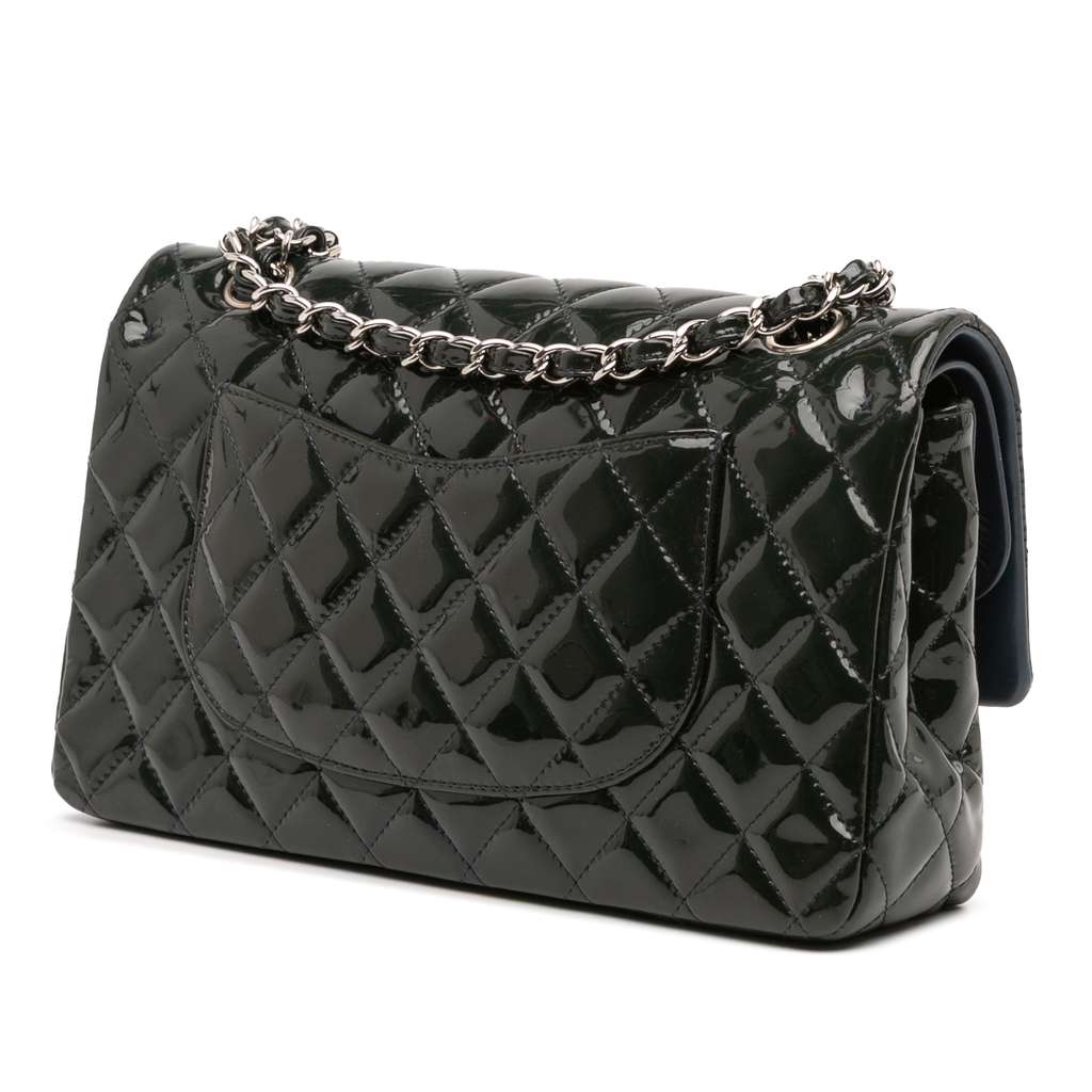 Chanel Medium Classic Patent Double Fla - 2