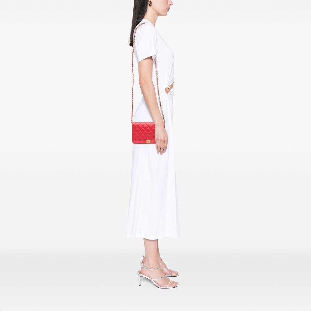 Chanel Quilted Caviar Boy Wallet on Chain - Image 13