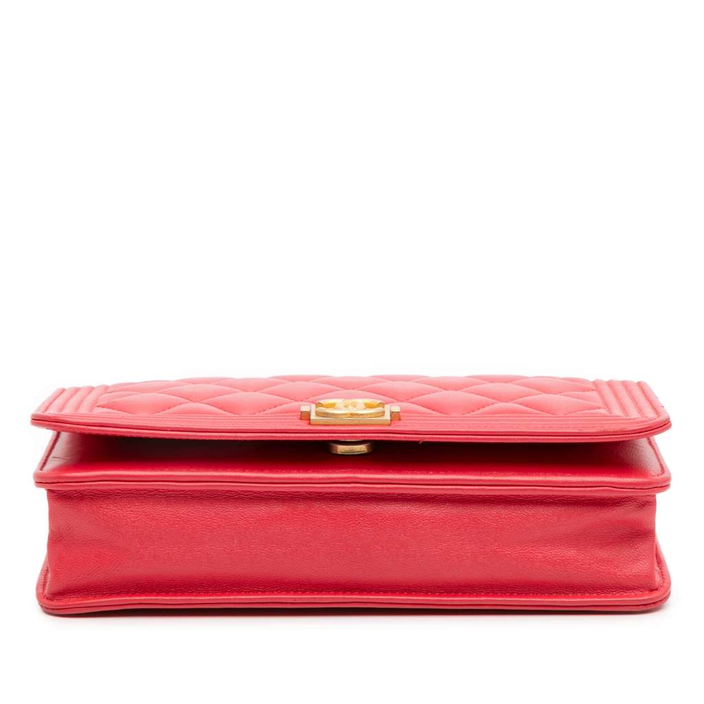 Chanel Quilted Caviar Boy Wallet on Chain - Image 6