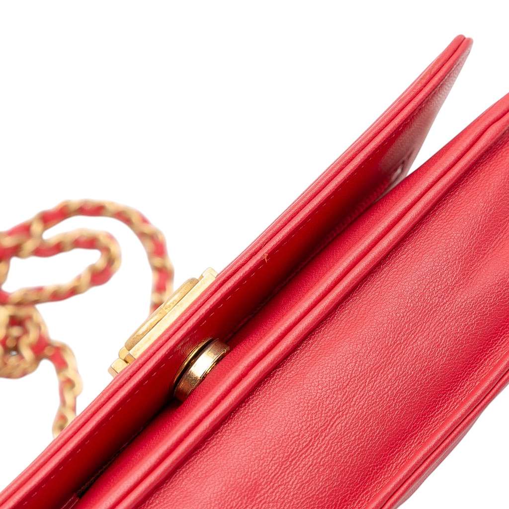 Chanel Quilted Caviar Boy Wallet on Chain - Image 12