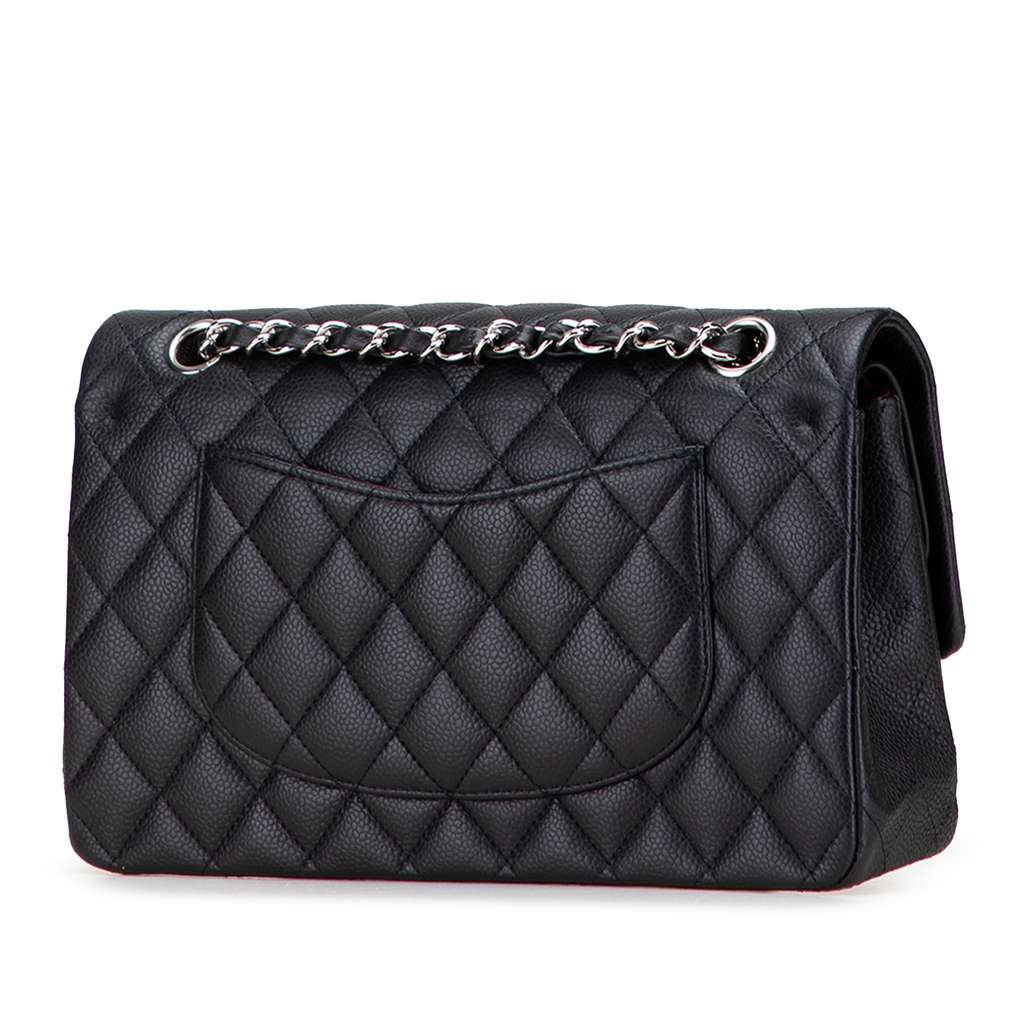 Chanel Medium Classic Caviar Double Flap - Back view