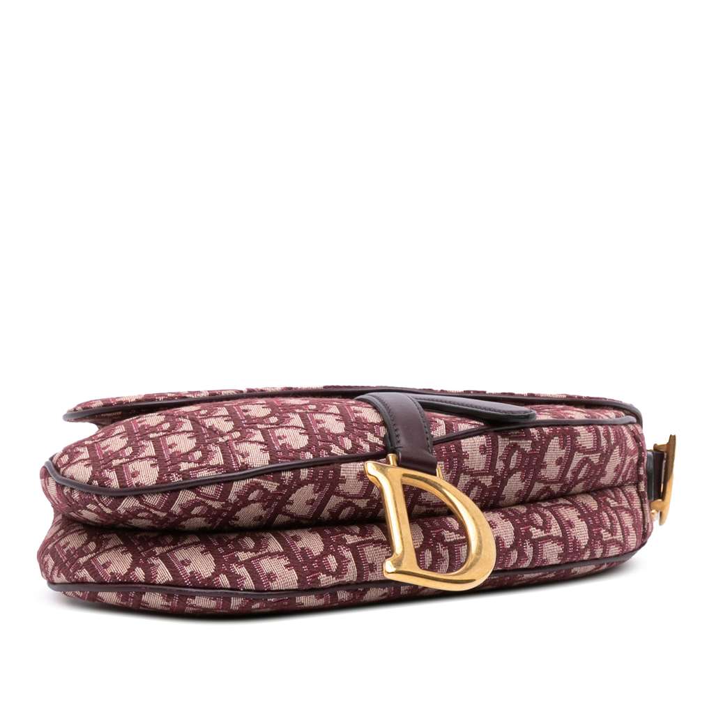 Dior Mini Oblique Canvas Saddle Bag - Image 6